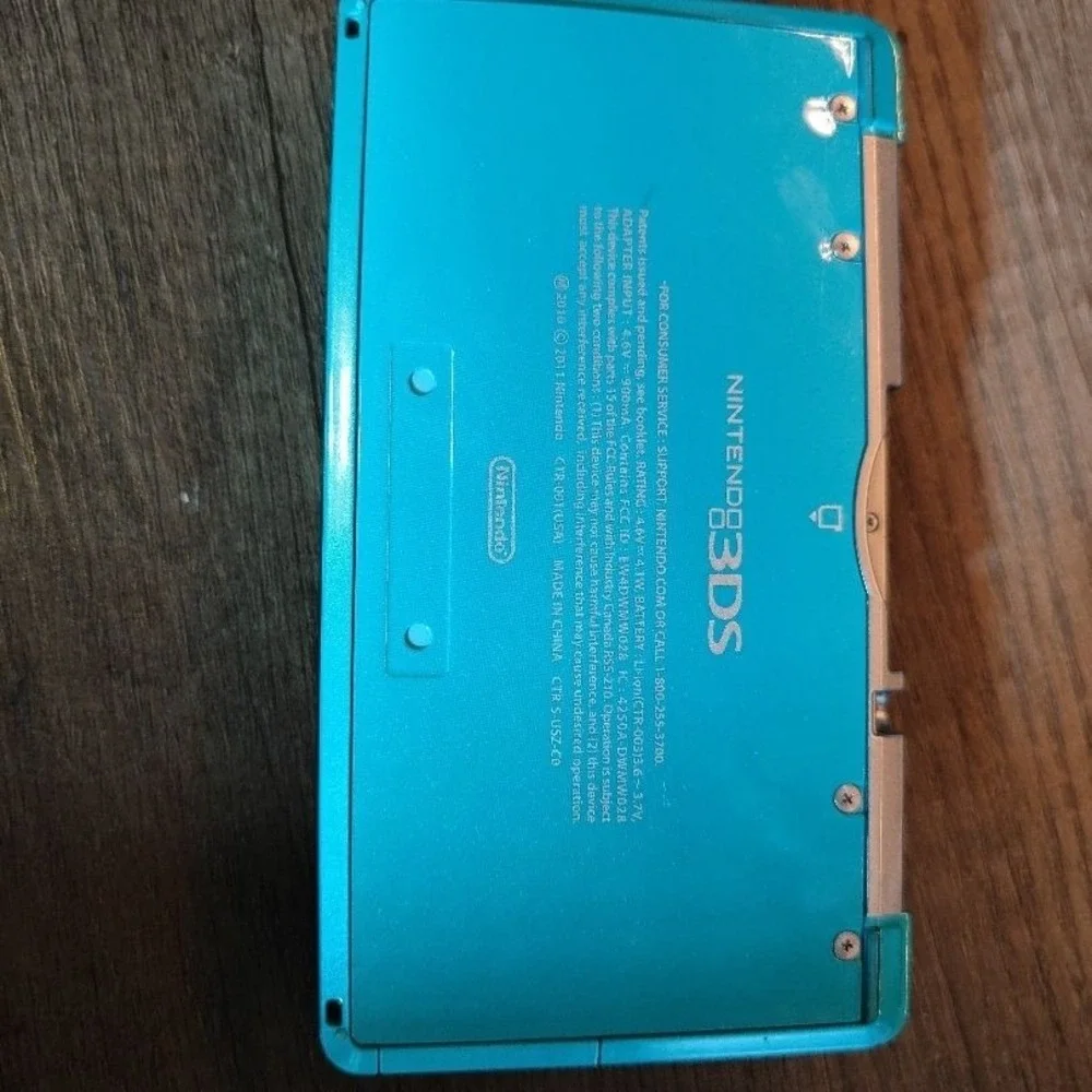 Nintendo 3DS Aqua Blue Handheld Gaming Console Glasses-free 3D Retro Fun ctr-001 - Picture 4 of 5